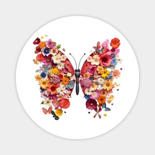 Fluttering Fantasia: The Surreal Flower Butterfly Magnet